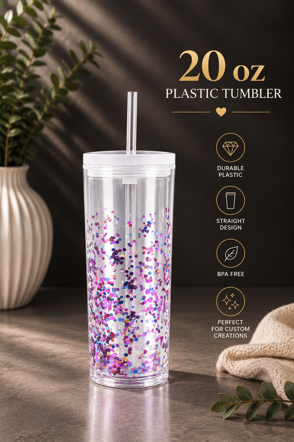20oz plastic tumbler
