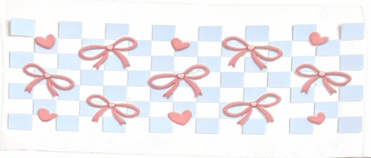 Blue Checker Bows