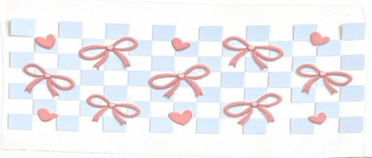 Blue Checker Bows