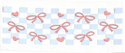 Blue Checker Bows